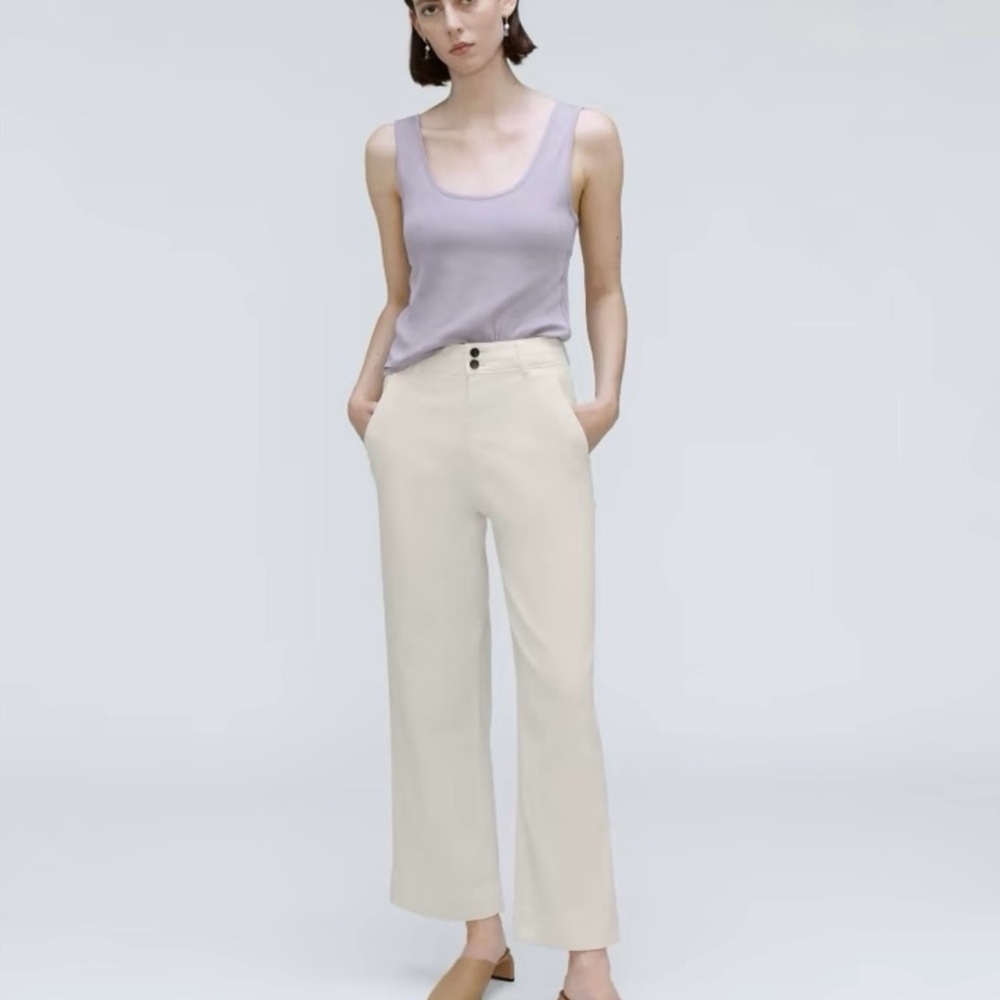 Everlane Cream Wide Leg Women's Pants